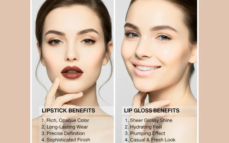 Lipstick vs Lip Gloss Benefits: Which One Should You Choose?