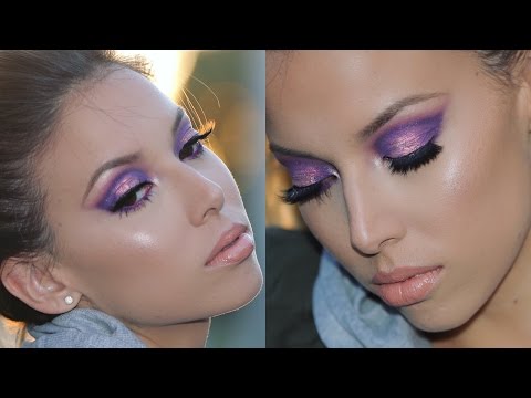 BOLD PURPLE EYESHADOW TUTORIAL | LUSTRELUX