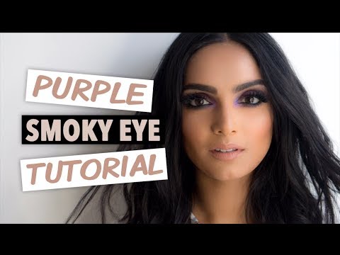 PURPLE SMOKY EYE ON BROWN SKIN??! YEP!!! + BAKING, COLOR CORRECTING, & CONTOUR | DEEPICA MUTYALA