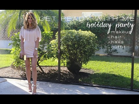 GET READY WITH ME: HOLIDAY PARTY | MAKEUP | HAIR | NAILS | OUTFIT